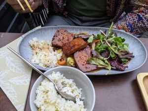 Karamelisierter tofu at Hibiskus  in Salzburg