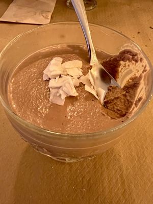 Postre del menú del día grande y rico   at La Huella Vegana - Sandoval  in Madrid