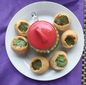 Pani puri at Qnara Indian Food in Sidemen