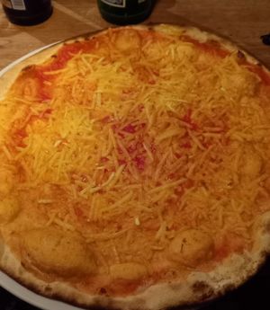 pizza bio vegano (basil missing) 12,50€ at Purino in Krefeld