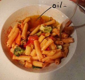 veganized pasta alle verdure (with vegan rigatoni noodles) 12,30€ at Purino in Krefeld
