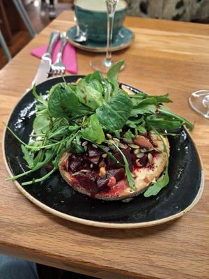 Vegetarische Stulle (ebenfalls vegan) #Veganuary at NEG BBQ in Bad Wildbad