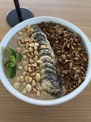Pb banana smoothie bowl - ask for no brownie on top   at DPS - Fresh in Tuban