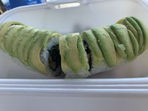 Green House Roll: Avocado, Cucumber, Mixed Greens, Mango and Lemon at Niko Niko in Redlands