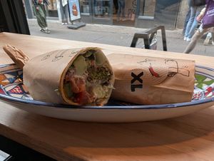 XL spicy falafel wrap at FLFL - Den Haag  in The Hague