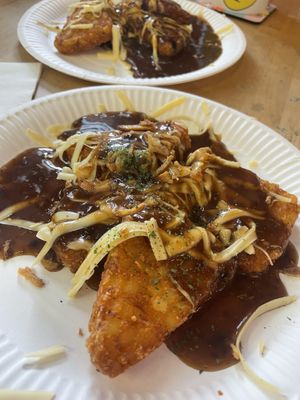 Hash brown poutine!  at Desert Island Dumplings in Manchester