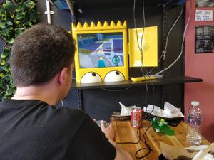 Simpsons Hit and Run at Desert Island Dumplings in Manchester