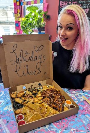 Hungry Heart Big Boy Combo Box at Desert Island Dumplings in Manchester