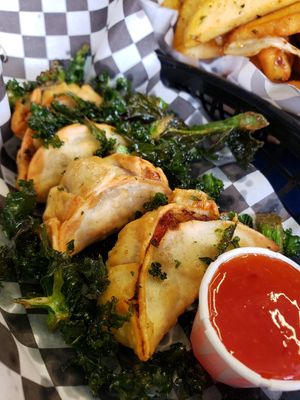 Salt and pepper chickn dumplings at Desert Island Dumplings in Manchester