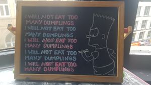 😂 at Desert Island Dumplings in Manchester