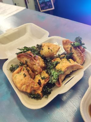 Nine dumplings at Desert Island Dumplings in Manchester