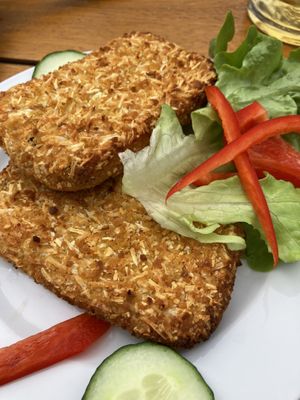 Süßkartoffel-Ruccola-Taler  at Klostergasthof Andechs in Andechs