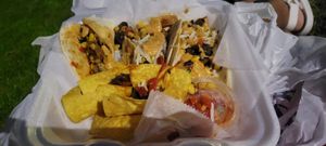 Black bean and corn tacos with mushrooms at Trio Bar and Grill in Columbia