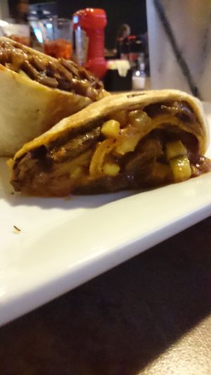 Vegan cheesesteak role  at Trio Bar and Grill in Columbia