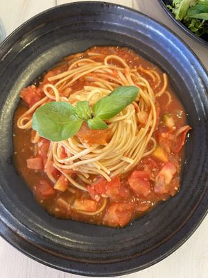 Linguini alla Arrabbiata pasta  at Bella Pizzeria in Portimao