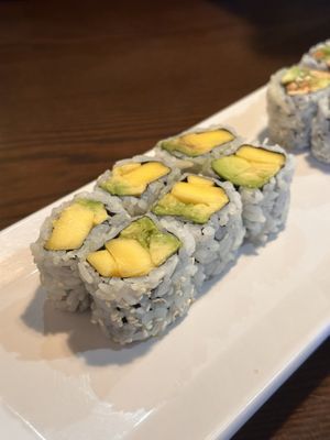Mango avocado rolls- excellent !  at Mizuki Fusion in Faribault