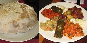 Lebanese food at Veg Meetup in Vancouver