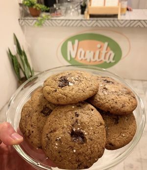 Oaxacan chocolate chunk cookies with sea salt  at Nanita in Oaxaca