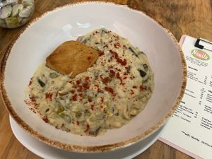 Biscuits & Pablanos Con Crema... SLAMMIN!!!!!   at Nanita in Oaxaca