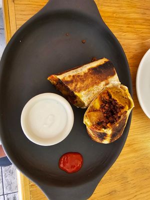 Grilled Breakfast Burrito at Nanita in Oaxaca