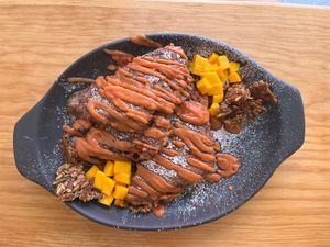 Freakin‘ fantastic french toast.  at Nanita in Oaxaca