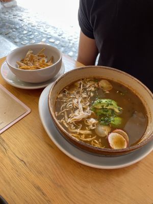 Pozole Soup (amazing!)  at Nanita in Oaxaca