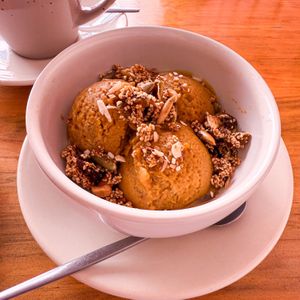 Pumpkin ice cream  at Nanita in Oaxaca