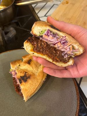 BBQ Torta  at Nanita in Oaxaca