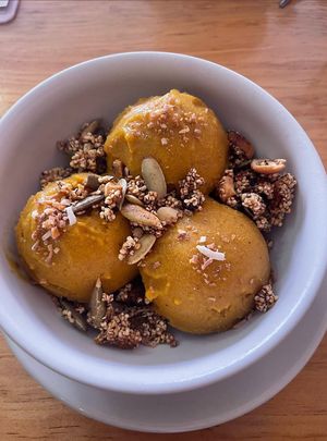 Pumpkin pie ice cream  at Nanita in Oaxaca