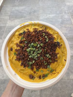 Mac n Cheese with chorizo  at Nanita in Oaxaca