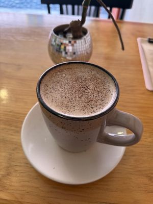 Latte with Oaxacan Chocolate  at Nanita in Oaxaca