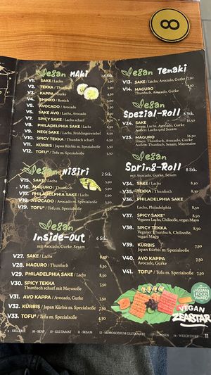 Große vegane Auswahl  at Sushi Trier in Trier