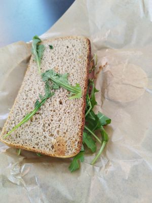 Vegan tofu sandwich at Coffeedesk Kawiarnia - Tamka in Warsaw