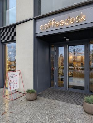 view from the street at Coffeedesk Kawiarnia - Tamka in Warsaw