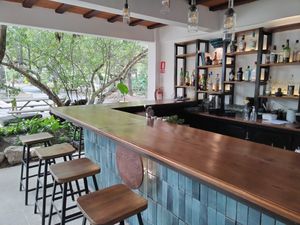 Bar at La Cosecha serving vegan cocktails  at La Cosecha  in Antigua