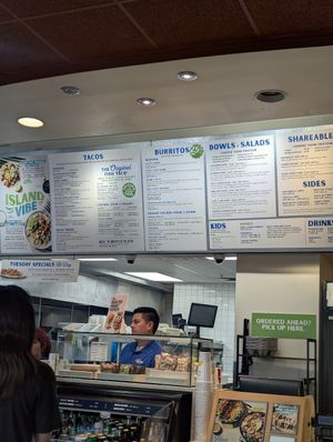 Menu at Rubio's Coastal Grill in El Segundo