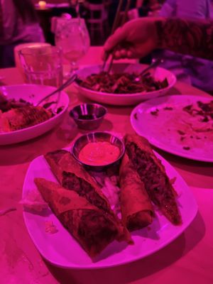 Chopped cheese spring rolls  at Spicy Moon  - Bowery in New York City