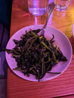 Pea Leaves with Garlic at Spicy Moon  - Bowery in New York City