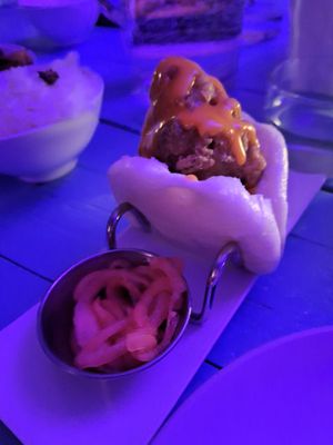 Hen of the Woods bao at Spicy Moon  - Bowery in New York City