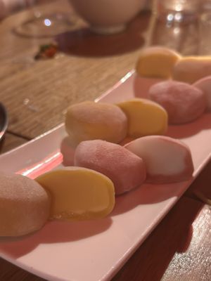 Lychee and mango mochi   at Spicy Moon  - Bowery in New York City