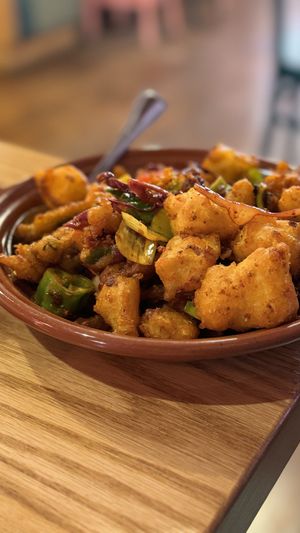 Dry pepper meal  at Spicy Moon  - Bowery in New York City