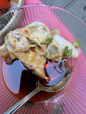 Chilli oil wantons  at Spicy Moon  - Bowery in New York City