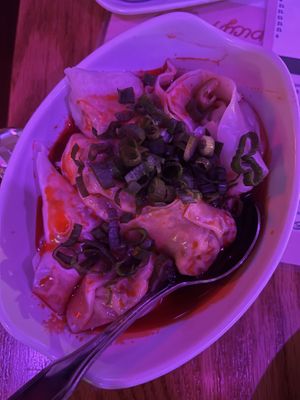 Chili wontons  at Spicy Moon  - Bowery in New York City