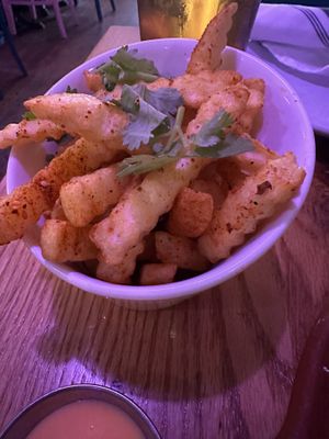 Cuming chips  at Spicy Moon  - Bowery in New York City
