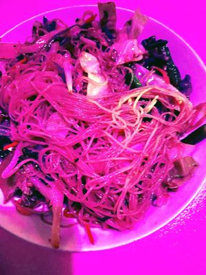Rice Noodles with Vegetables at Spicy Moon  - Bowery in New York City