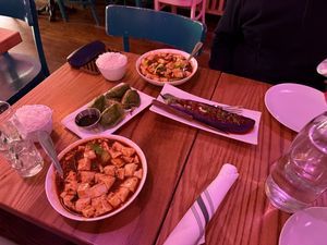 All the dishes were excellent but one small quirk is that rice was not included with the tofu  at Spicy Moon  - Bowery in New York City