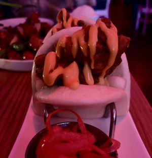 Hen of the Woods Bao Bun  at Spicy Moon  - Bowery in New York City