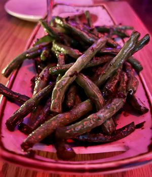 String beans  at Spicy Moon  - Bowery in New York City