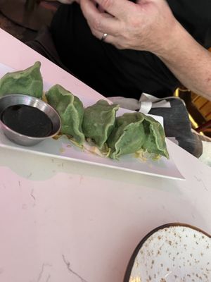 Steamed vegetable dumplings  at Spicy Moon  - Bowery in New York City