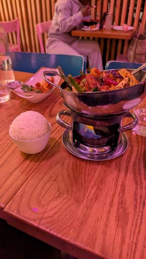 Dry hot pot with vegan duck at Spicy Moon  - Bowery in New York City